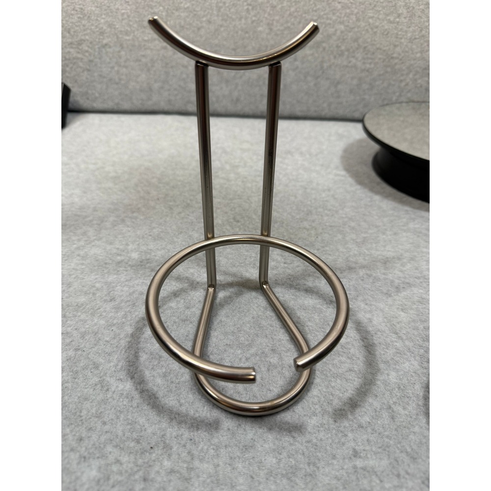 Black Ceramic Spoon Holder w Metal Stand Kitchen Utensil Rest Countertop‎ - Picture 11 of 12